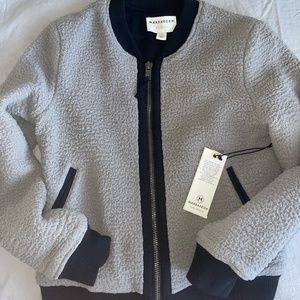 Gray Marrakech Sherpa Bomber Jacket NWT